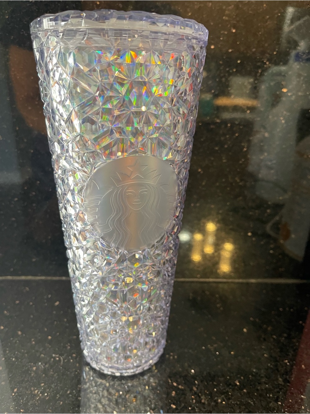 Starbucks Iridescent Faceted Tumbler - Clear with Rainbow Hues